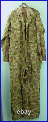 Rare Original Wwii Us Army Frogskin Camo Coveralls Large Size 42