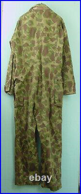 Rare Original Wwii Us Army Frogskin Camo Coveralls Large Size 42