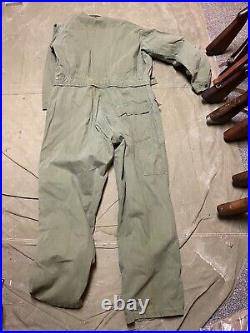 Rare Original Wwii Us Army Hbt Overalls Coveralls- Large/xlarge