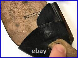 Rare SS German WWII Akah Walther PPK Black Leading Edge Leather Holster DRGM