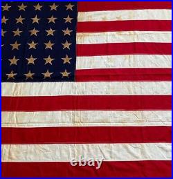 Rare USA 1945 WWII Transport Causally Flag 48 GOLD STAR Provenance Rare 112X57