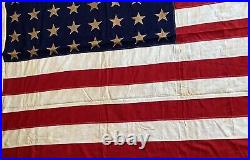 Rare USA 1945 WWII Transport Causally Flag 48 GOLD STAR Provenance Rare 112X57