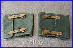 Rare Unused Original WW2 German Army EM/NCO's Canvas Gaiters, Mint Matching Pair