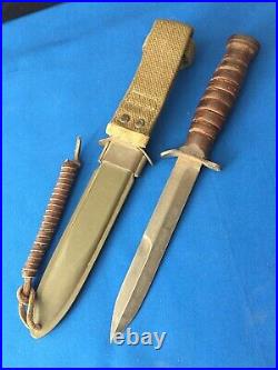 Rare Unused WWII 2 Aerial US M3 Trench Fighting Knife M8 scabbard Exc