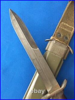 Rare Unused WWII 2 Aerial US M3 Trench Fighting Knife M8 scabbard Exc