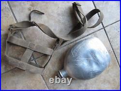 Rare & Unusual WWII JAPANESE Soldier's Engraved Canteen & Sling, Trench Art