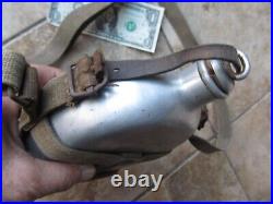 Rare & Unusual WWII JAPANESE Soldier's Engraved Canteen & Sling, Trench Art