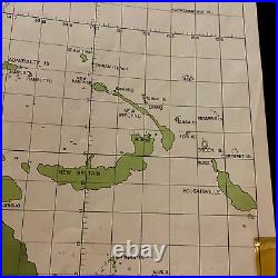 Rare Very Large WWII RESTRICTED B-17 B-24 B-29 Air Plotting Map Pacific CINCPAC
