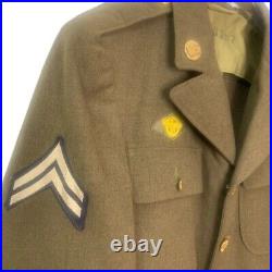 Rare! Vintage 1930's US Army Air Corps Green Uniform Dress Coat Patches Pins WW2