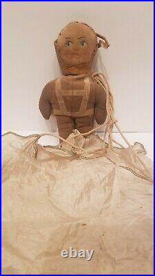 Rare Vintage 1940's WWII RAGGY-DOODLE ARMY Soldier Military Parachute Rag Doll