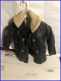 Rare Vintage Original USA WWII Child Bomber Leather Jacket