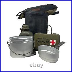 Rare Vintage WW 2 US Army Special Purpose Waterproof Bag WithSurvival Accessories