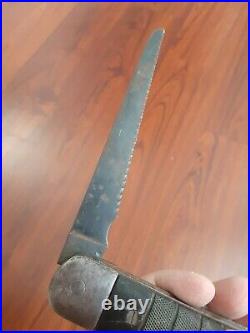 Rare Vintage WW2 WWII UNITED G. R. MICH Folding Pilot Survival Knife pocketknife