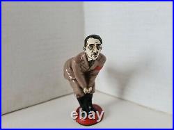 Rare WW2 Antique Cold Painted Bronze Adolf Hitler Pin Cushion Figure 1940's