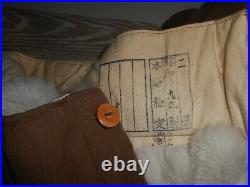 Rare WW2 Imperial Japanese Japan 2 Piece Fur Lined Pilot Flight Suit Pants 4A2