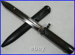 Rare WW2 Italian M1938 Carcano Folding Knife Bayonet Scabbard Pugnale Baionetta