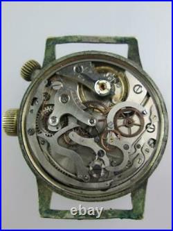 Rare WW2 Luftwaffe German Chronograph Pilot Watch by Hanhart Circa 1941
