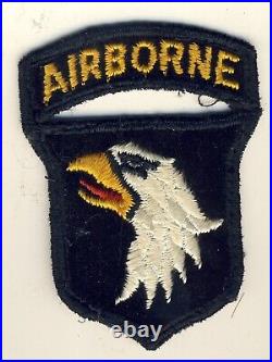 Rare WW2 US Army 101 st Airborne Division patch French made 1945
