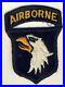 Rare WW2 US Army 101 st Airborne Division patch French made 1945
