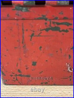 Rare WW2 WWII First Aid Kit Burrowes Ammo Case Red Cross Camouflaged Bandage