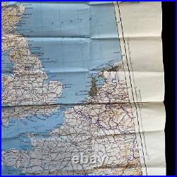 Rare WWII 1944 Dated RAF Bomber Navigators D-Day Normandy Invasion Air Map