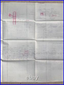 Rare WWII 1944 Navy Secret US'Landing Craft Support Revised' Blue Print Relic