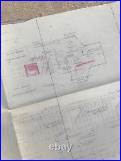 Rare WWII 1944 Navy Secret US'Landing Craft Support Revised' Blue Print Relic