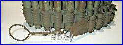 Rare WWII 50 CAL F A 4 Dummy Rounds Bandolier Ammo Belt 92 Rounds 81 Long