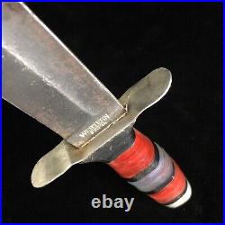 Rare WWII 8 Western Mk2 fixed blade knife trench art grip
