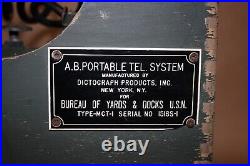Rare WWII A. B. Portable Tel. System Type-MCT-1 Field Phone