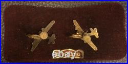 Rare WWII Air Corps B-17 Screw Earrings Marked STERLING in the original box
