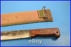 Rare WWII British Machete H. M. & Co. 1944 ^ Bolo Sword Knife + Canvas Sheath