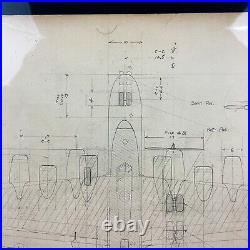 Rare WWII Early Design Boeing B-29 Superfortress Bomber Blueprint Named Relic