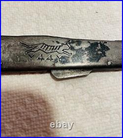Rare WWII FOLDING KNIFE JAPAN Black Cat Y44Y Vintage Unusual Blade