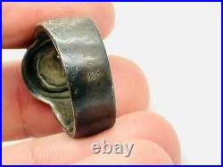 Rare WWII Germany Air Patrol Sterling Silver Flying Skull Ring