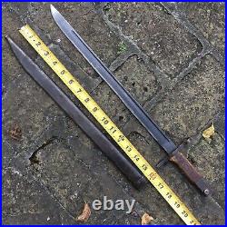 Rare WWII Japanese Type 30 Last Ditch Bayonet Knife Sword In Metal Scabbard