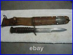 Rare WWII Kinfolks US M3 Fighting knife with US M6 Milsco 1943 sheath Militaria