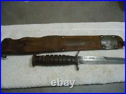 Rare WWII Kinfolks US M3 Fighting knife with US M6 Milsco 1943 sheath Militaria