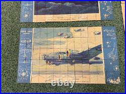 Rare WWII Know Your Planes Lot Sikorsky Observer B17 Picture Puzzle Plus 2 More