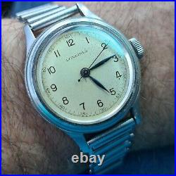 Rare WWII Longines Vintage Watch, R. 5192, C. 10.68N, Original Band, Sei Tacche