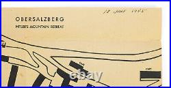 Rare WWII Map 1945 Obersalzberg Hitler's Berchtesgaden Mountain Retreat