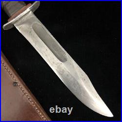 Rare WWII Red Spacer Usmc Marine Corps Pal Kabar Fixed Blade Fighting Knife
