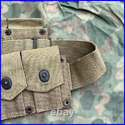 Rare WWII US Army M1923 Mounted Cartridge Belt 9 Pocket WithSnap Mint 1941 Dated