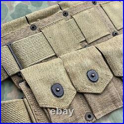 Rare WWII US Army M1923 Mounted Cartridge Belt 9 Pocket WithSnap Mint 1941 Dated