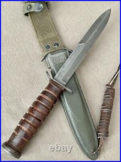Rare WWII US Army M3 BOKER Guard MK M8 BMCO scabbard Trench Fighting Knife