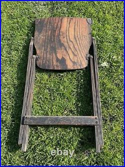 Rare WWII US Military Wood Folding Field Chair Army Marines Lee Furniture Mfg