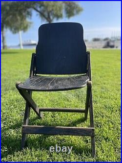 Rare WWII US Military Wood Folding Field Chair Army Marines Lee Furniture Mfg