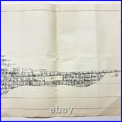 Rare WWII USN'RESTRICTED' 1942 Dated US Navy Typical Battleship Blueprint