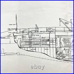 Rare WWII USN'RESTRICTED' 1942 Dated US Navy Typical Submarine Blueprint