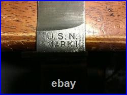 Rare WWII WW2 PAL 35 U. S. N. Mark 1 Knife + U. S. Navy Sheath Military